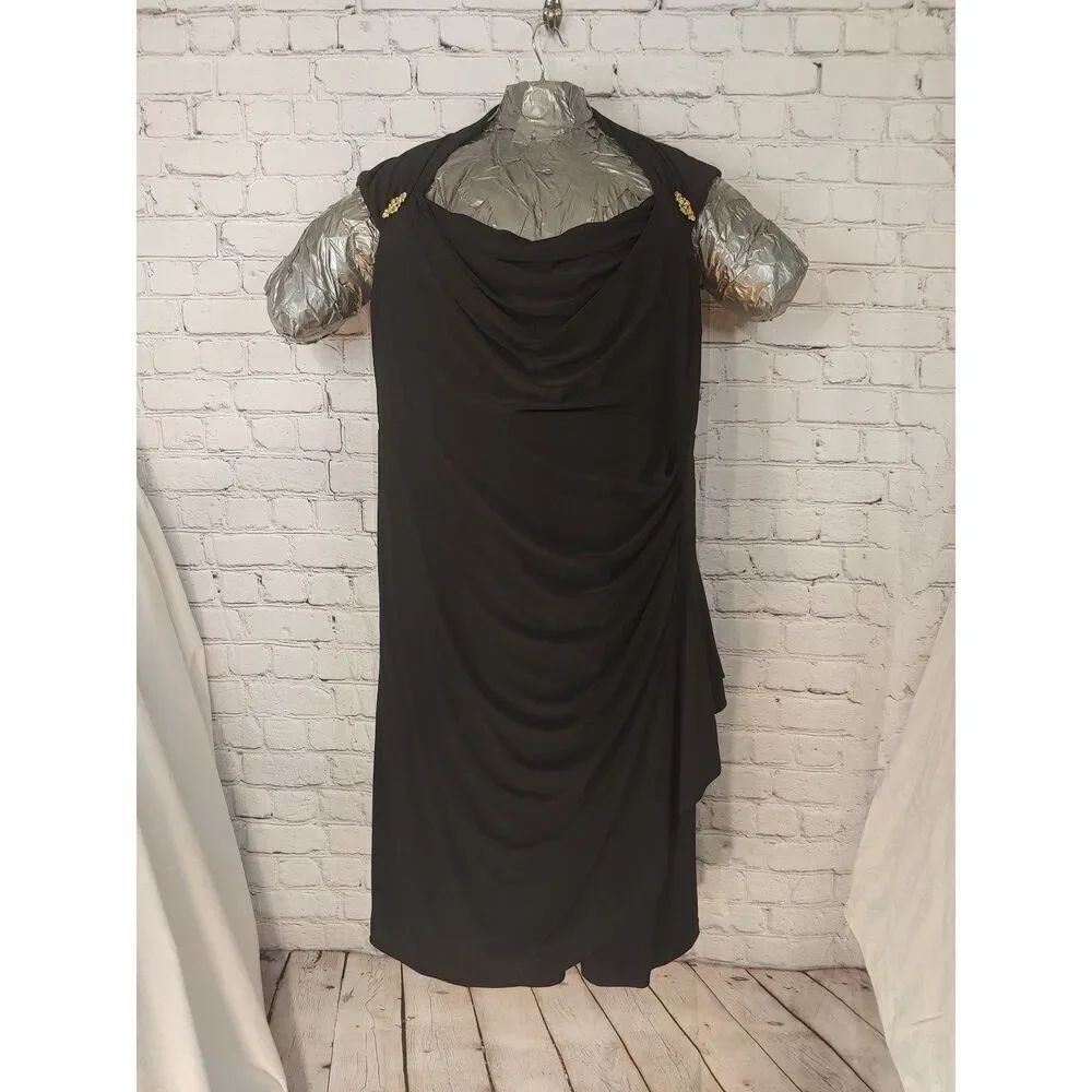 Scarlett Vintage Women's Size 18W Black Ruched Bodycon Dress